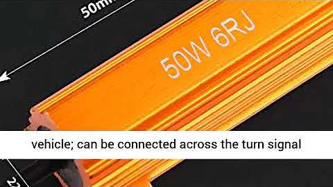 LotFancy 4Pcs 50W 6ohm Load Resistors, Fix LED Bulb Fast Hyper Flash, Turn Signal Blink code LED