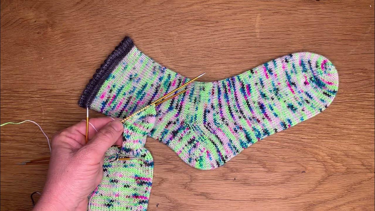 Ferse stricken: Maschen aus der Fersenwand aufnehmen, klassische ...