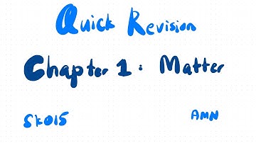 Quick Revision SK015 | Chapter 1 Matter | QR with AMN
