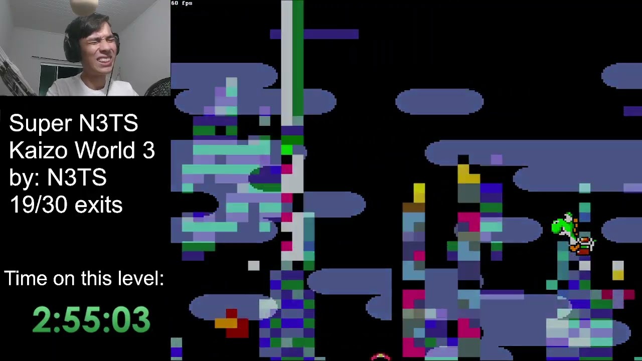 Super N3TS Kaizo World 3 blind playthrough - part 2