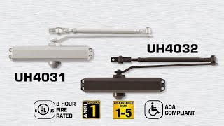 Universal Hardware UH4031/UH4032/UH4033 Heavy Duty Door Closer Top Jamb Installation Instructions