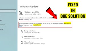 Fixed Windows 10 - Kb5034441 Update Error 0X80070643 One Solution 2024