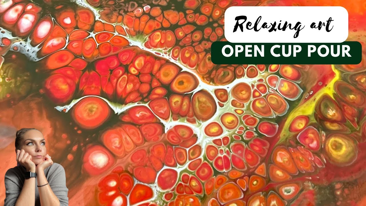 Satisfying and Very Relaxing Pour | Acrylic Pour Painting | Open Cup ...