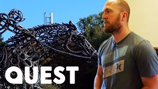 Sculptor Creates Life-Sized Horse From Old Horseshoes | Scrap Kings