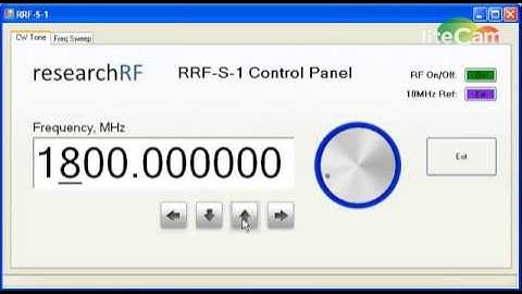 RRF-S-1 RF Signal Generator GUI demo video
