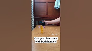 Can you Dice Stack with 2 Hands? #shorts #dice #dicestacking