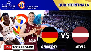 Germany vs Latvia | **QUARTERFINALS** FIBA 2023 Men's Basketball World Cup LIVE Scoreboard