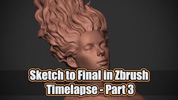 Turning a ZBrush sketch into a final render - Timelapse version - Process Part 3 - in ZBrush