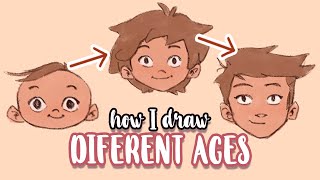 How to draw a character at different ages