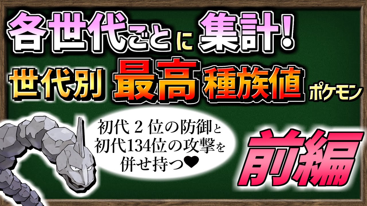 ゆっくり解説 ポケモンの強さを グラフで可視化 して比べてみました ポケモン剣盾 Youtube