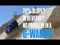 I REVERSE a Mercedes G-Wagon up a 70% slope!
