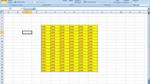 40 Excel 2007 View Tab Part 2