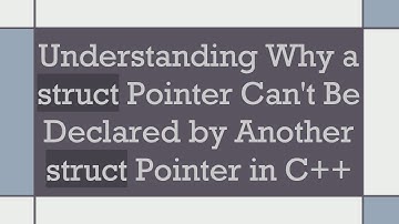 Understanding Why a struct Pointer Can