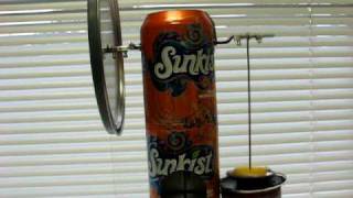 Soda can Stirling engine - 860 rpm