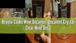 Review Cooko Wine Decanter, Decanter Crystal Clear Wine Decanter With Aerator