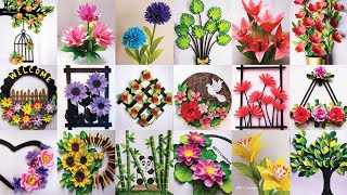 18 paper flower wallhanging craft/ wall decoration idea/ wallmate/best paper craft. diy