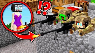 How Mikey and JJ Became Secret Snipers - THE TV WOMANS WERE HUNTED! in Minecraft (Maizen)