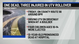 1 dead, 3 injured in UTV rollover in Greene County