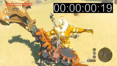 Killing golden Lynel in 8.04 seconds?!?
