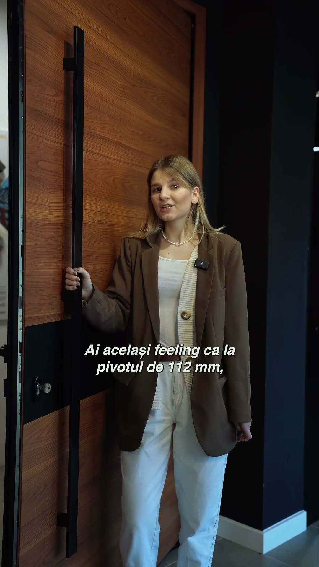 Prezentare video verticală a ușii Pivot Mini METGLASS, sistem pivotant compact pentru intrări rezidențiale