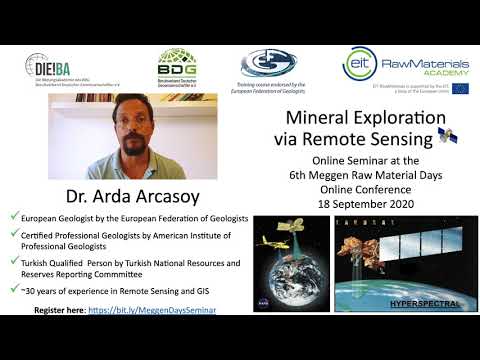 Join the online seminar: Mineral Exploration via Satellite Remote Sensing