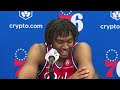 Tyrese Maxey Discusses Stellar Performance, Team Effort vs. Heat (3.21.22)