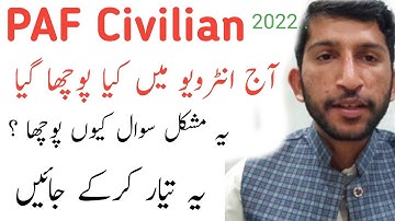 PAF Civilian interview 2022 today udc ldc Stenotypist assistant - Paf Civilian interview questions