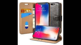 AnsTOP Protective iPhone X Leather Case