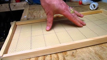 How to install and cross wire wax small cell foundation for support in frame.