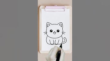 cat drawing tutorial easy for kids  #drawing  #catdrawing #cat #forkids #easydrawing