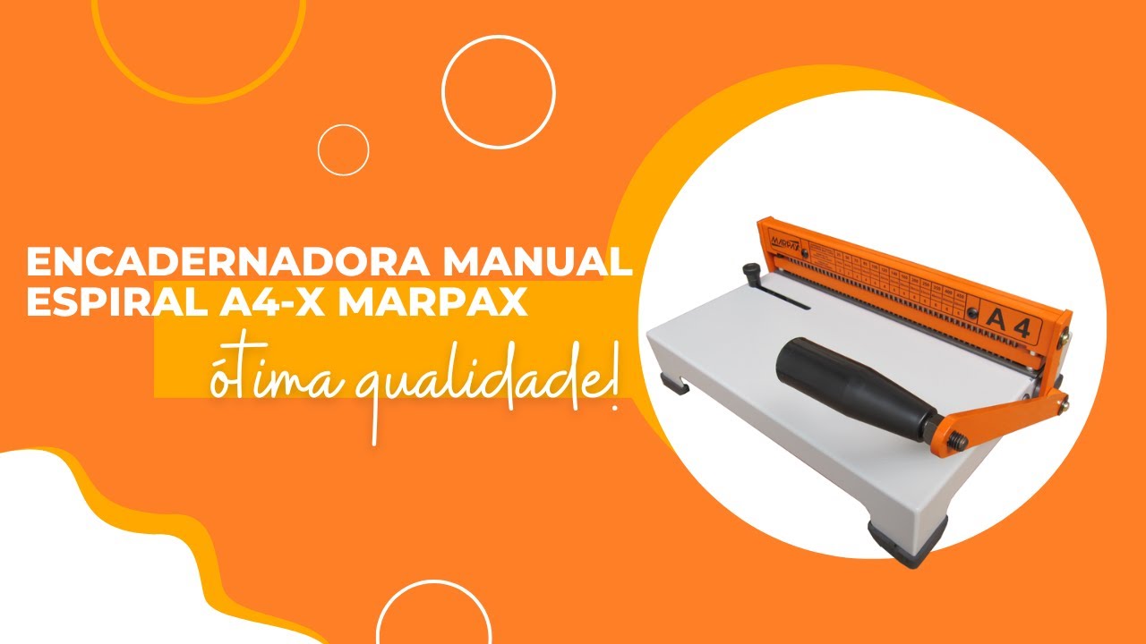 Capa do vídeo Encadernadora Manual Espiral A4-X Marpax | Ótima qualidade e prática