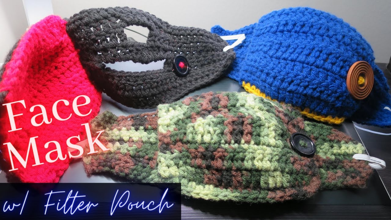How to Crochet a Face Mask w/ Filter Pocket for Beginners Breathe