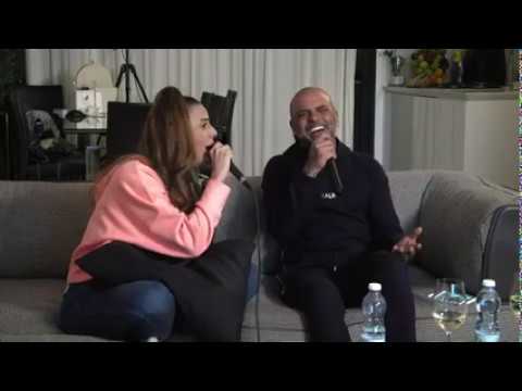 אייל גולן ונסרין קדרי לייב בסלון ברצלונה של משה פרץ 