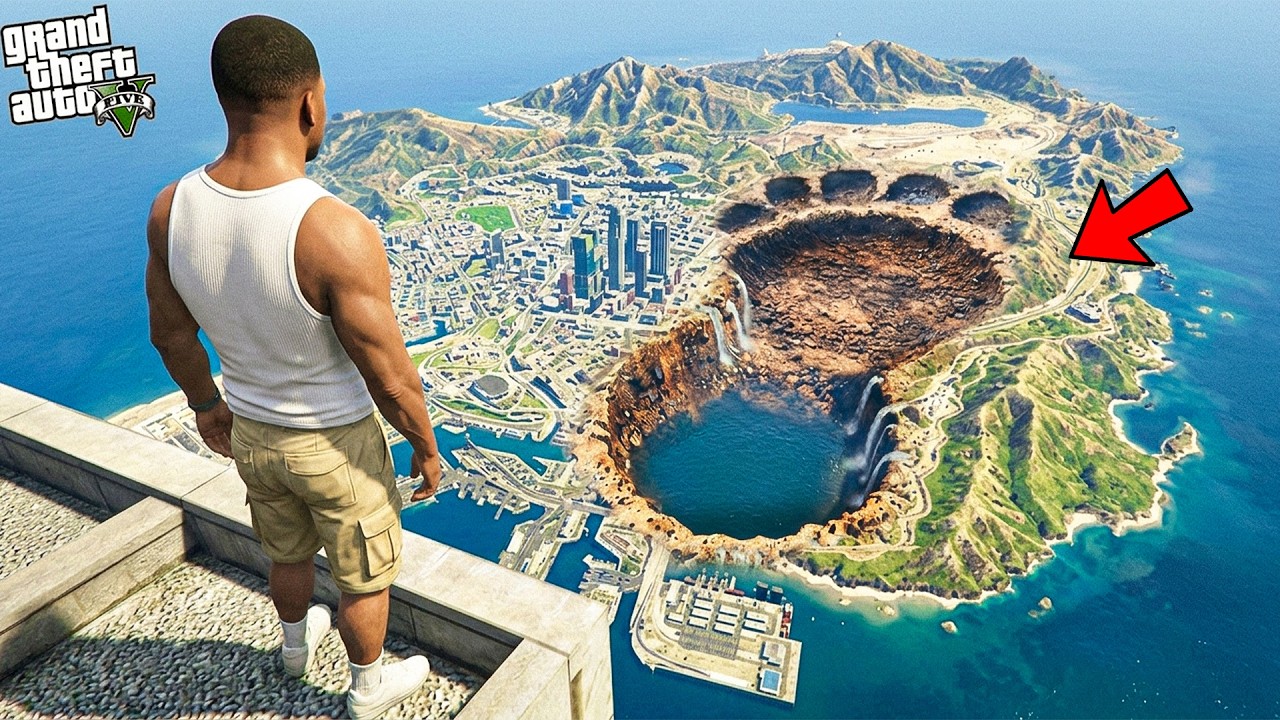 GTA 5 : Franklin Found A Giant Mysterious Foot Print On Los Santos Map ! (GTA 5 Mods)
