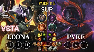 HLE Vsta Leona vs Pyke Sup - KR Patch 11.5