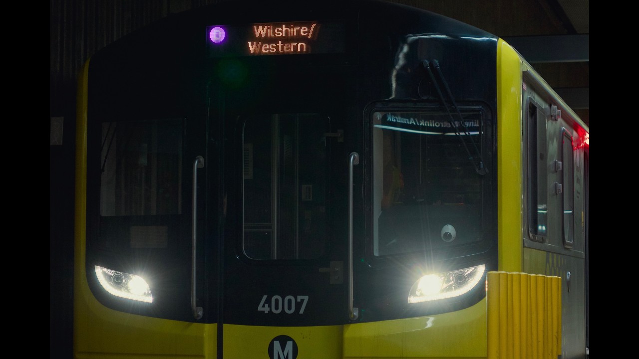 Los Angeles Metro D- Line  At Pershing Square DownTown Los Angeles To Wilshire And Western 03-17-25