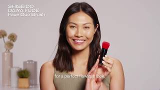 DAIYA FUDE Face Duo Makeup Brush Tutorial | Shiseido screenshot 3