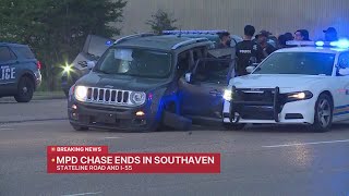 Police chase ends with crash, 6 arrested in MS