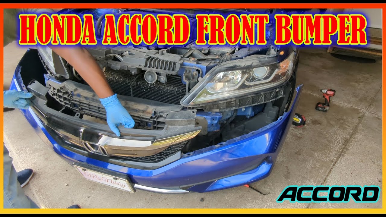 Replace Front Bumper Honda Accord - YouTube