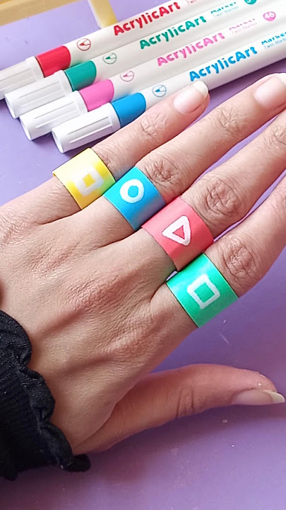 DIY Squid game paper rings 😍😱 Easy craft with paper /GONGI rings #squidgame #squidgame2 #diy