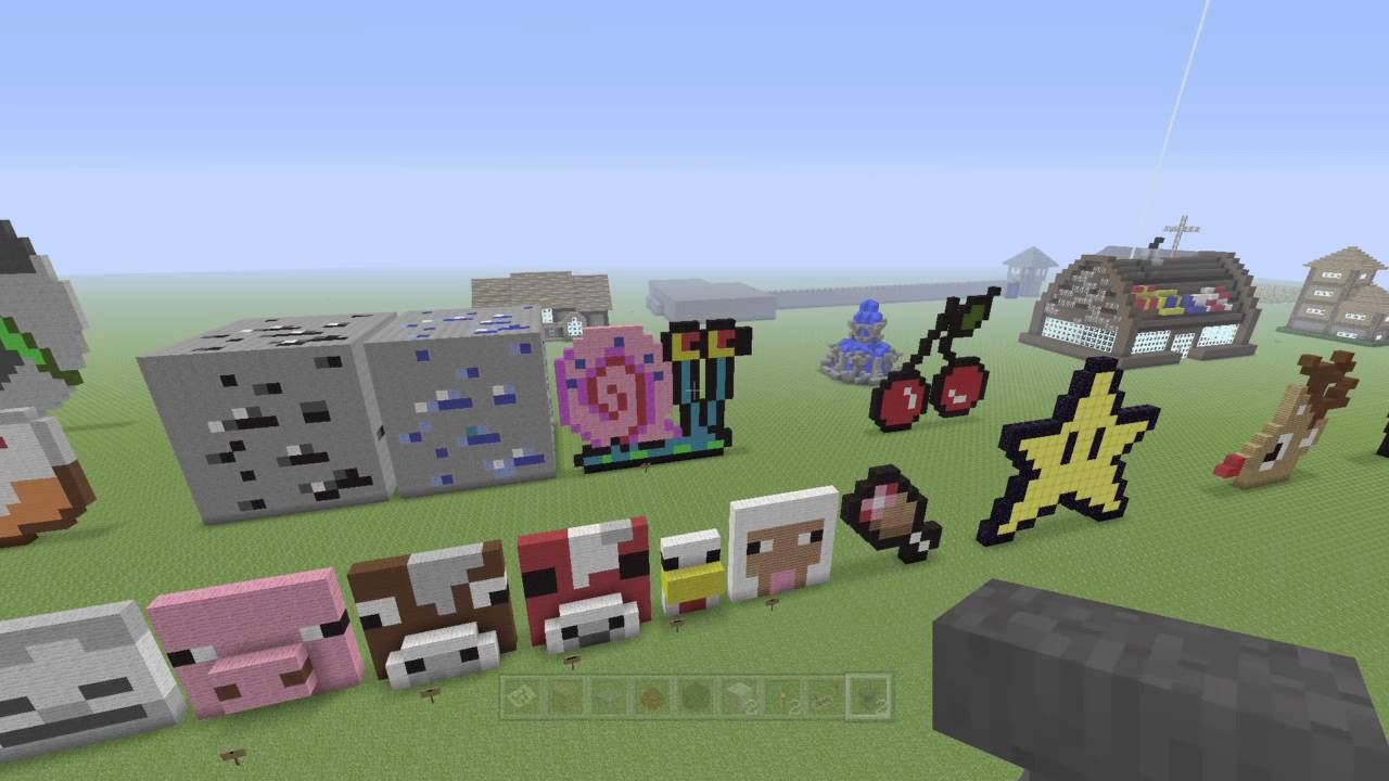 Minecraft PS4 Pixel Art World Showcase YouTube