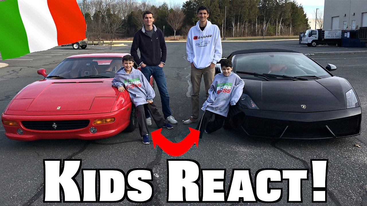 Kids React To Ferrari & Lamborghini! Funny Supercar Reactions!