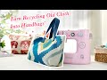 Turn recycling old cloth into handbags  how to diy handbags