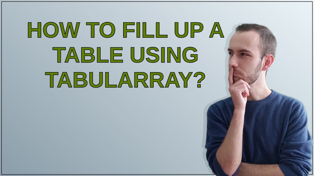 Tex: How to fill up a table using tabularray? - YouTube
