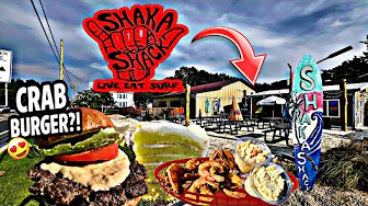 Crab Dip Burger, BEST Fried Shrimp & 9-Layer Cake @ Delaware’s Surf-Themed Beach Shack