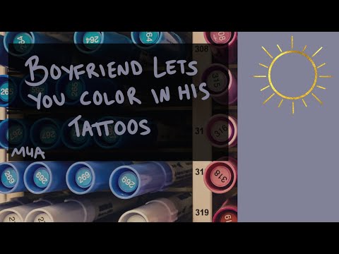M4A Boyfriend Lets You Color In His Tattoos Cheering You Up ASMR BFE Cute