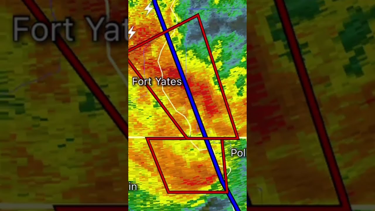 TWO TORNADO WARNINGS Issued South Of Bismarck North Dakota 