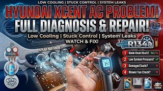 Hyundai xcent AC problem full diagnosis & repair Low cooling , stuck problem , damage cooling coil