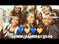 GRWM + VLOG | high school basketball game (cheerleader edition)