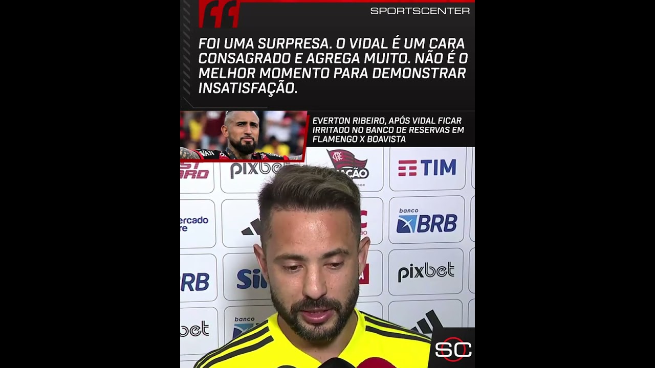 EVERTON RIBEIRO FALOU SOBRE POSTURA DE VIDAL EM FLAMENGO X BOAVISTA #Shorts